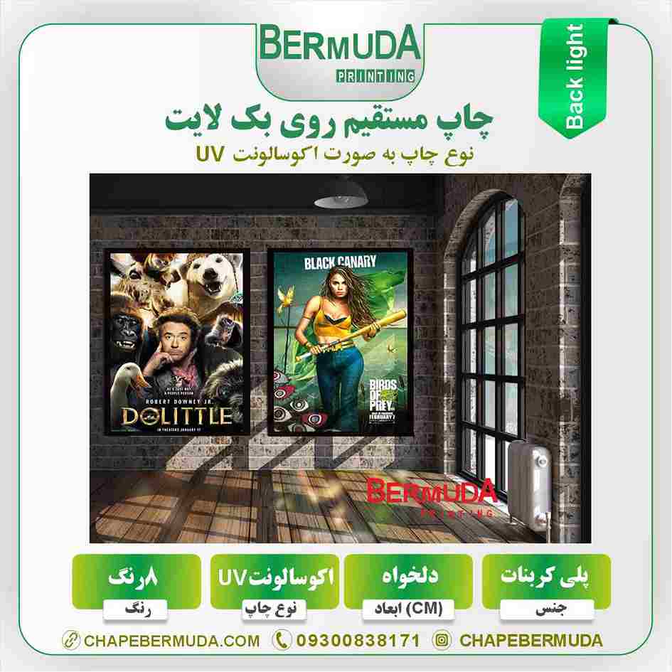 چاپ پشت نور با کیفیت و مقاوم در برابر رطوبت برای محیط‌های نورانی